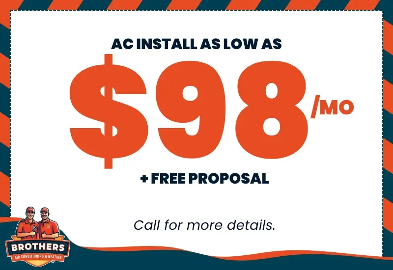 AC installation as low as $98/month + free proposal